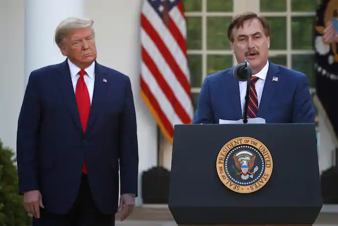 Mike Lindell with President Trump -Washington Post